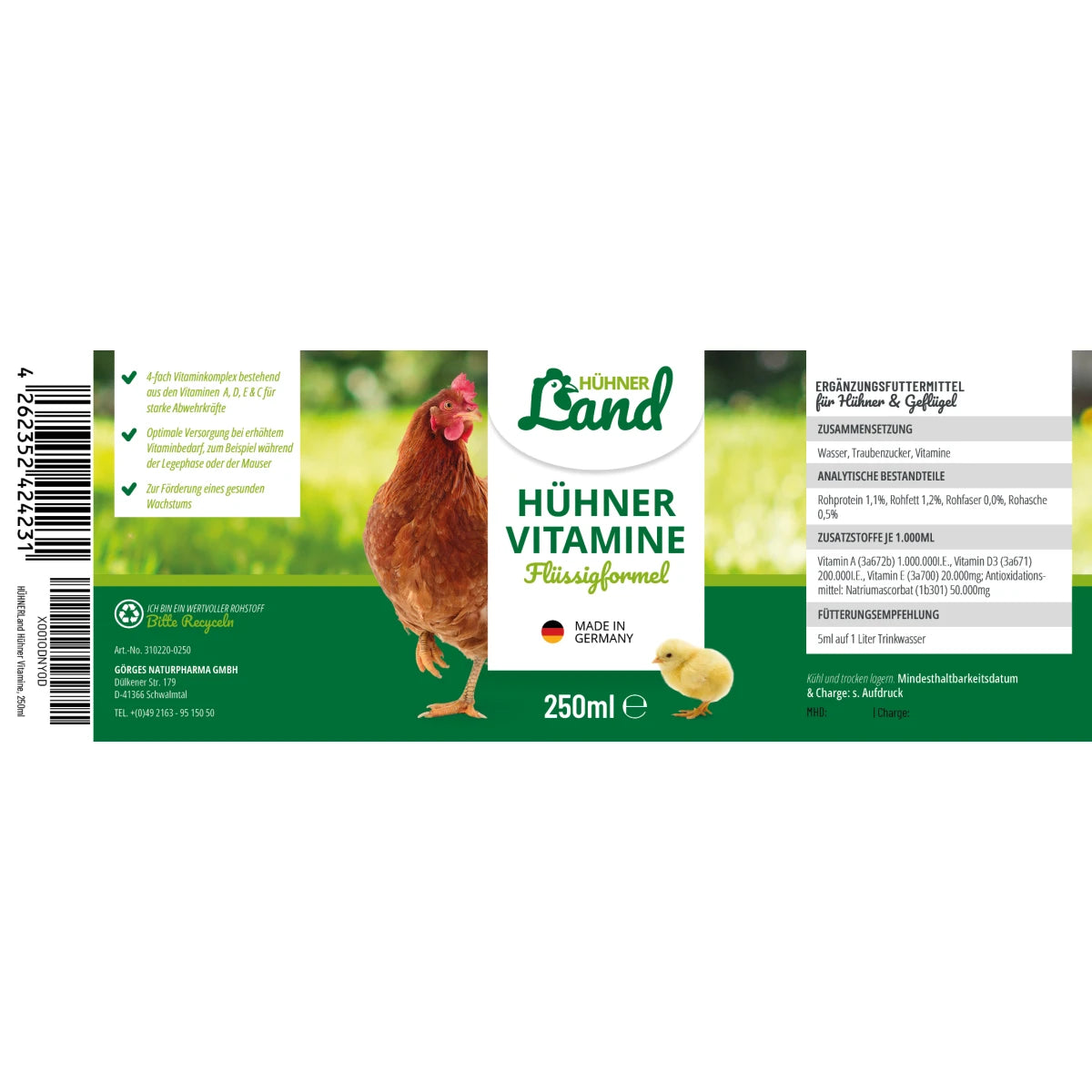 Hühner Land Vitamine flüssig