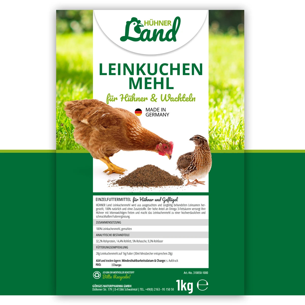 Hühner Land Leikuchenmehl