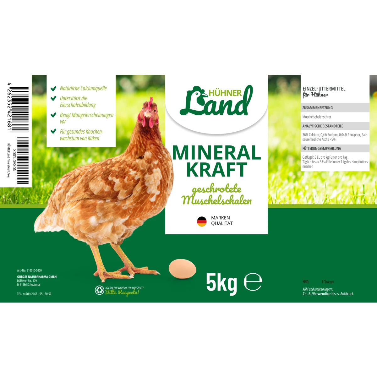 Hühner Land Mineral Kraft